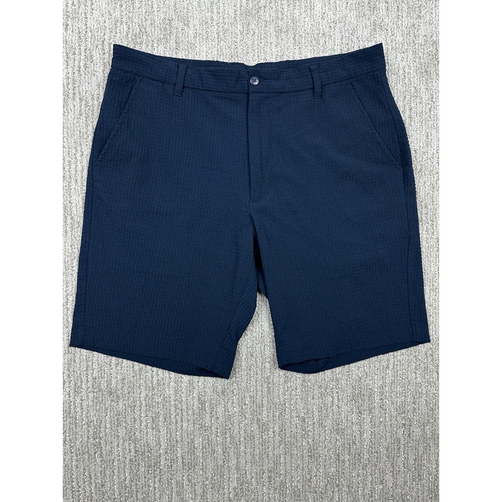 FootJoy Golf Shorts Men's Size 36 Blue Seersucker Performance Stretch